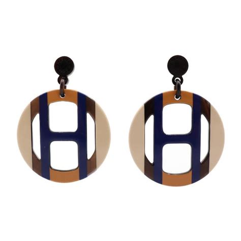 hermes cube earrings|Hermes horn and lacquer earrings.